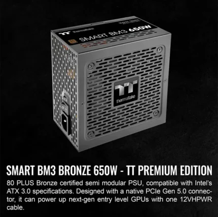 Fuente Thermaltake Smart 650W 80 Plus